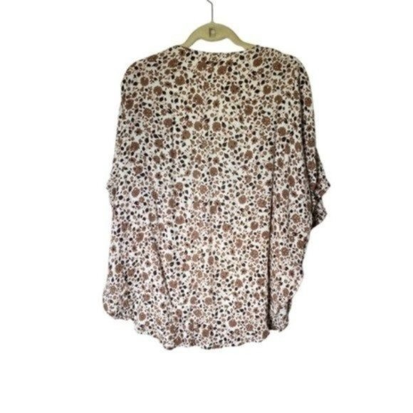 Amuse Society Floral White Flowy Open Front Kimono size XS/S - Picture 2 of 4